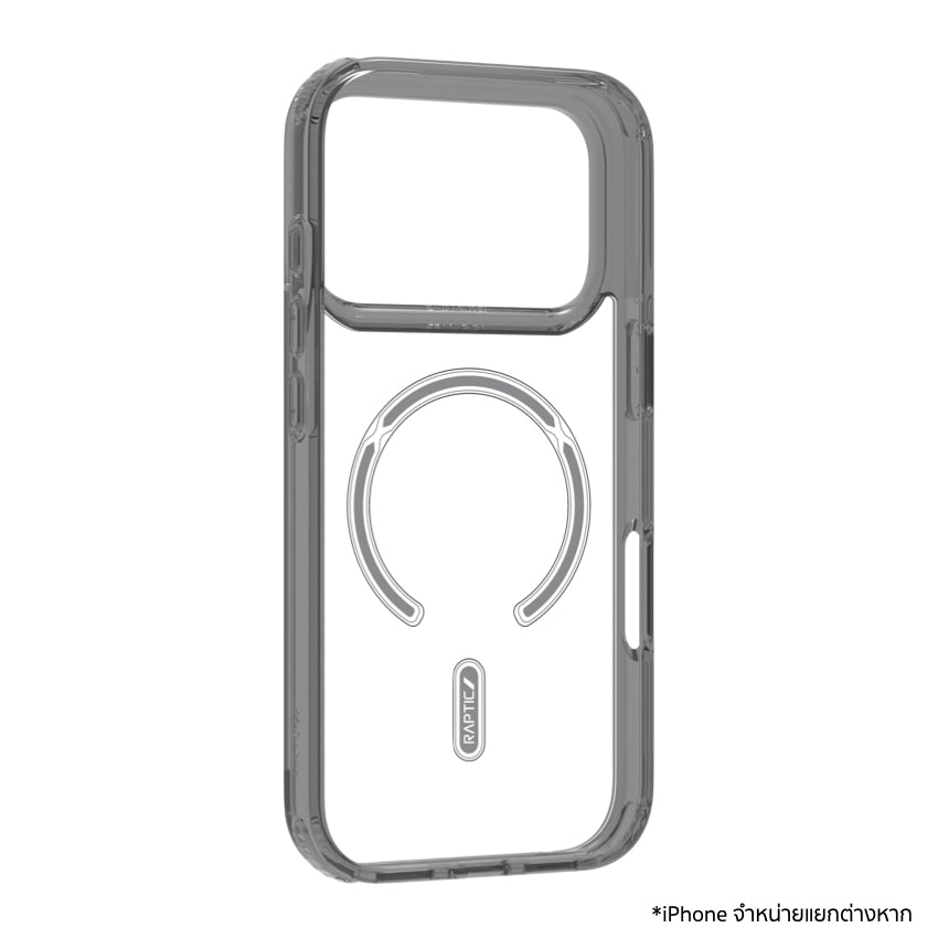เคสไอโฟน Air Clear รองรับ MagSafe สำหรับ iPhone 17 Pro สี Black ดีไซน์ใส แบรนด์ RAPTIC