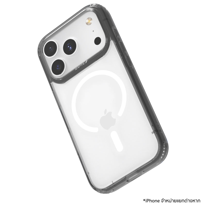 เคสไอโฟน Air Clear รองรับ MagSafe สำหรับ iPhone 17 Pro Max สี Black กันกระแทก 6 ฟุต แบรนด์ RAPTIC