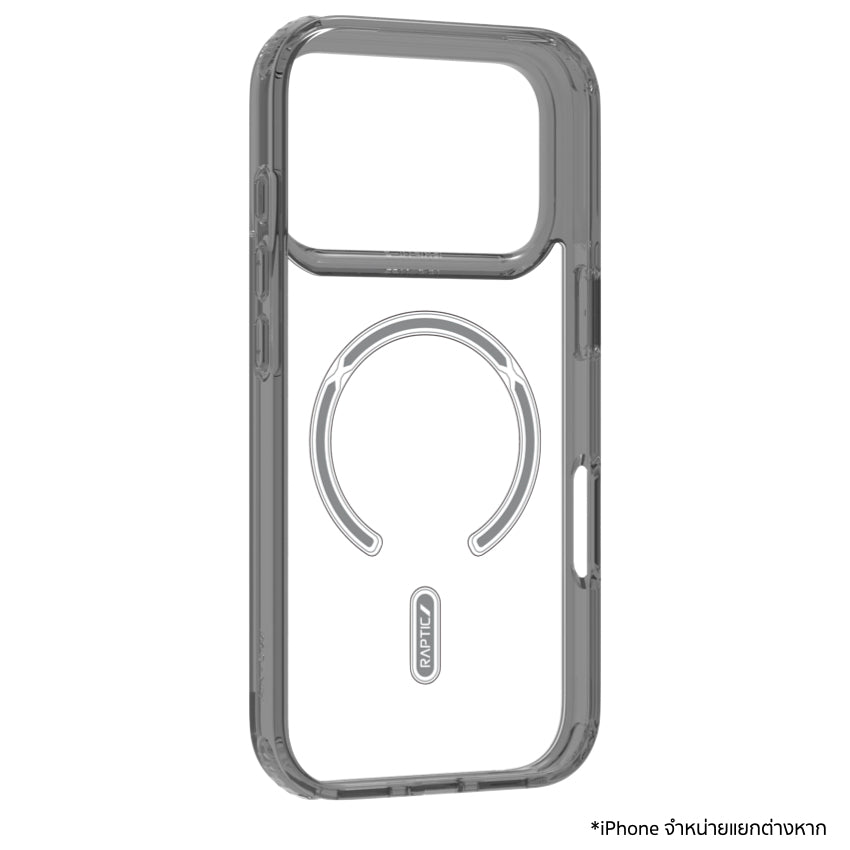 เคสไอโฟน Air Clear รองรับ MagSafe สำหรับ iPhone 17 Pro Max สี Black ดีไซน์ใส แบรนด์ RAPTIC