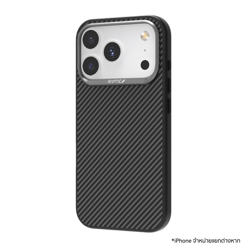 เคสไอโฟน Aramid Fiber Dual รองรับ MagSafe สำหรับ iPhone 17 Pro สี Black กันกระแทก แบรนด์ RAPTIC