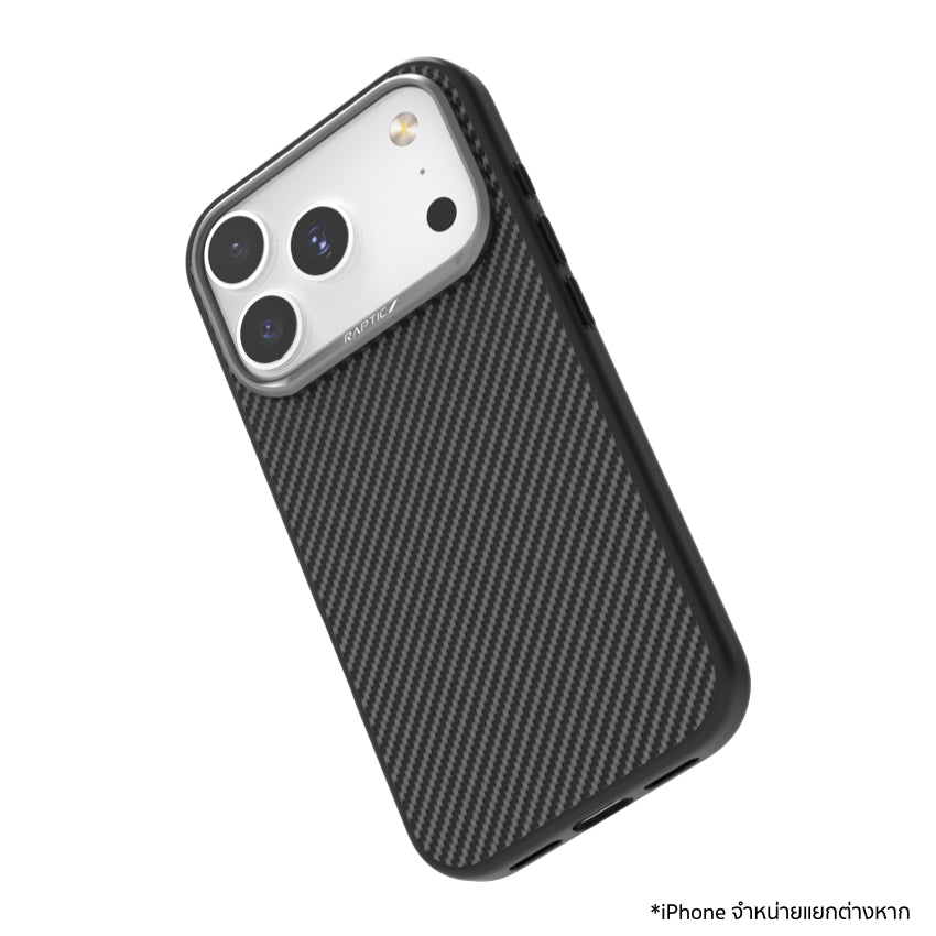 เคสไอโฟน Aramid Fiber Dual รองรับ MagSafe สำหรับ iPhone 17 Pro สี Black  ปกป้องรอบด้าน แบรนด์ RAPTIC