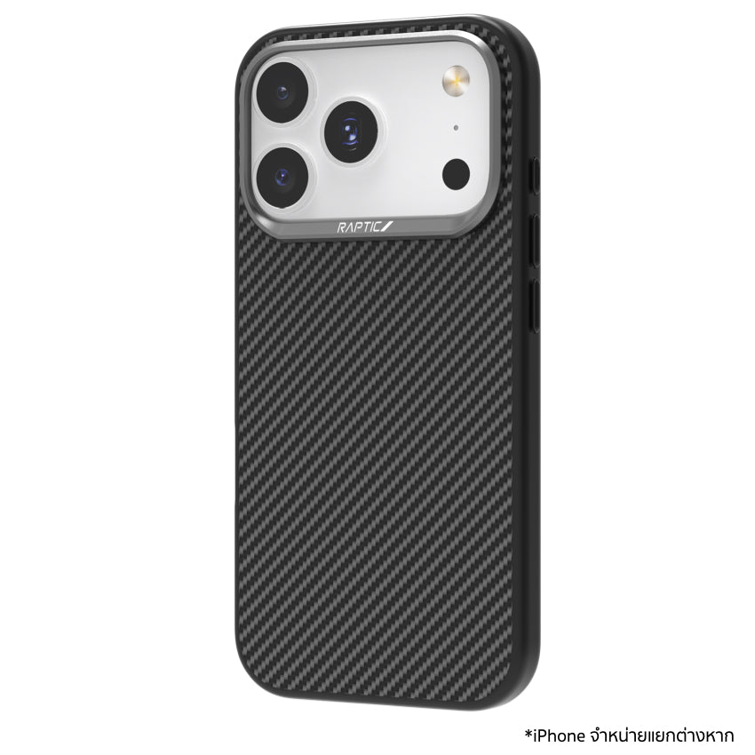 เคสไอโฟน Aramid Fiber Dual สำหรับ iPhone 17 Pro Max สี Black กันกระแทก แบรนด์ RAPTIC