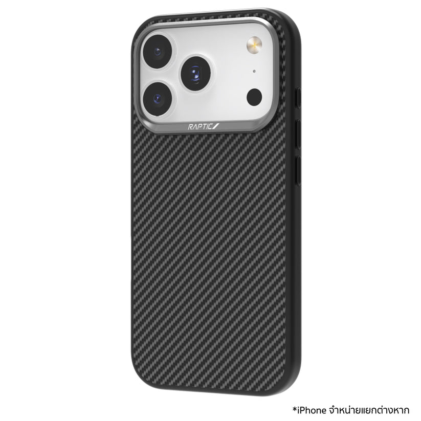 เคสไอโฟน Aramid Fiber Dual สำหรับ iPhone 17 Pro Max สี Black กันกระแทก แบรนด์ RAPTIC