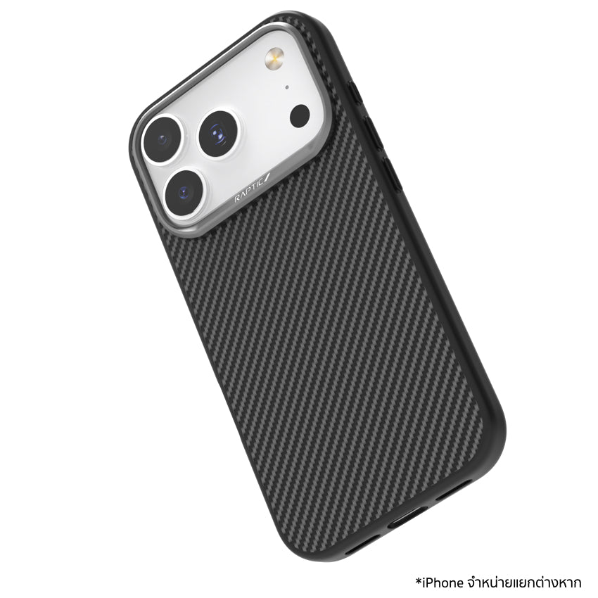 เคสไอโฟน Aramid Fiber Dual สำหรับ iPhone 17 Pro Max สี Black กันรอยขีดข่วน แบรนด์ RAPTIC
