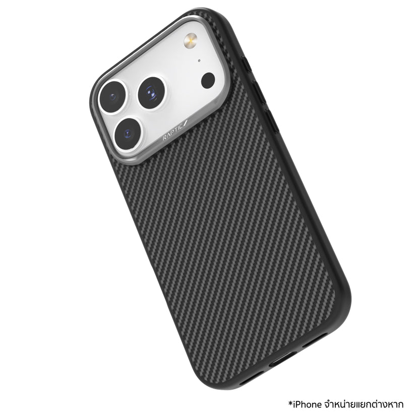 เคสไอโฟน Aramid Fiber Dual สำหรับ iPhone 17 Pro Max สี Black กันรอยขีดข่วน แบรนด์ RAPTIC