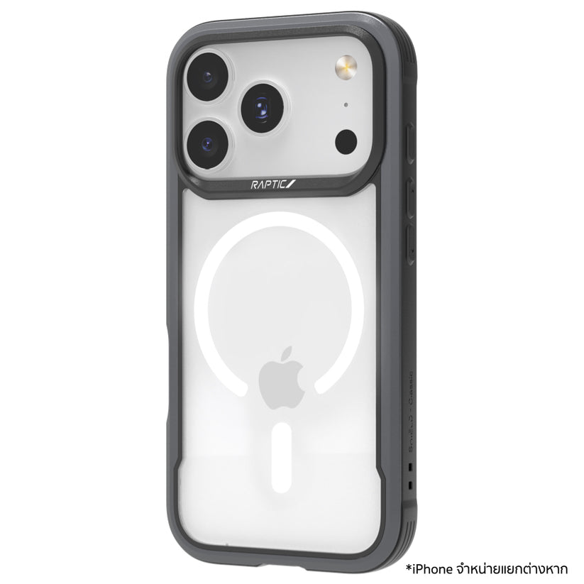 เคสไอโฟน Shield Classic รองรับ MagSafe สำหรับ iPhone 17 Pro Max สี Black ดีไซน์สวยงาม จากแบรนด์ RAPTIC