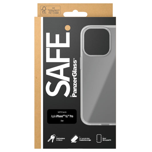SAFE TPU Case for iPhone 15 Pro Max - Clear