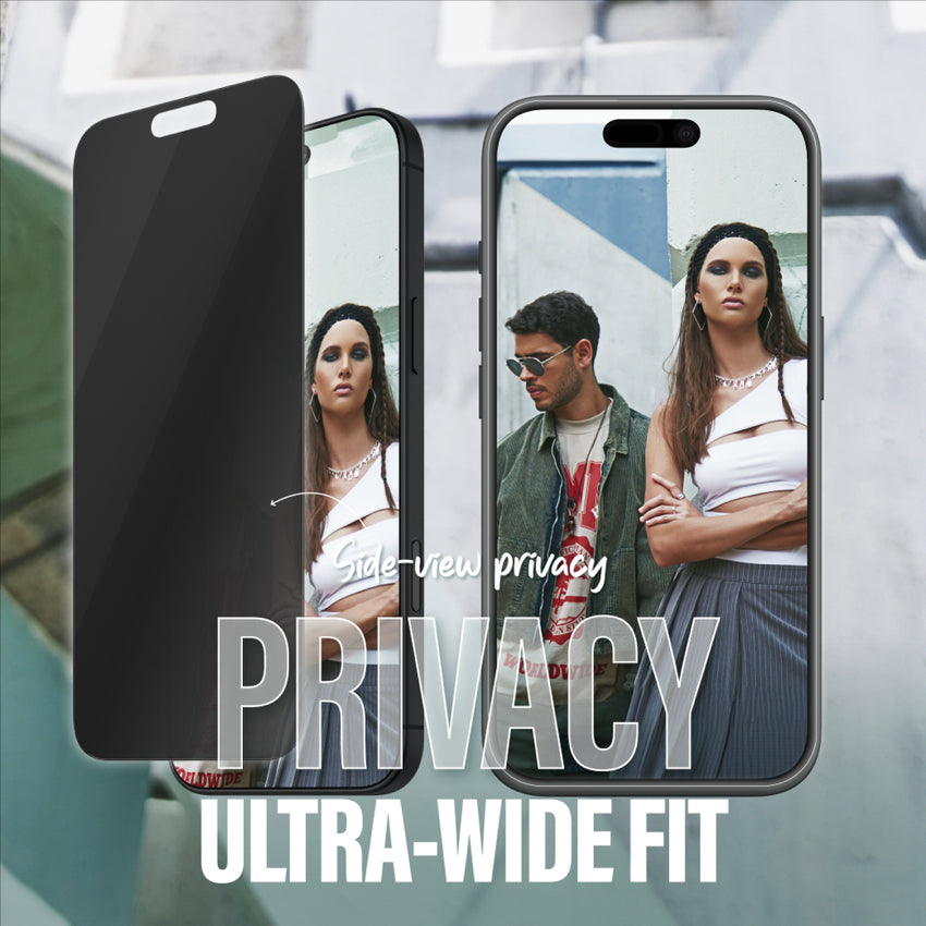 ฟิล์ม iPhone 16 Pro Max Ultra Wide Fit Privacy (ฟิล์มเพิ่มความเป็นส่วนตัว Privacy)
