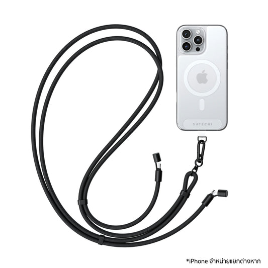 สายคล้องโทรศัพท์มือถือ OntheGo และ สาย USB-C สี Black แบรนด์ SATECHI