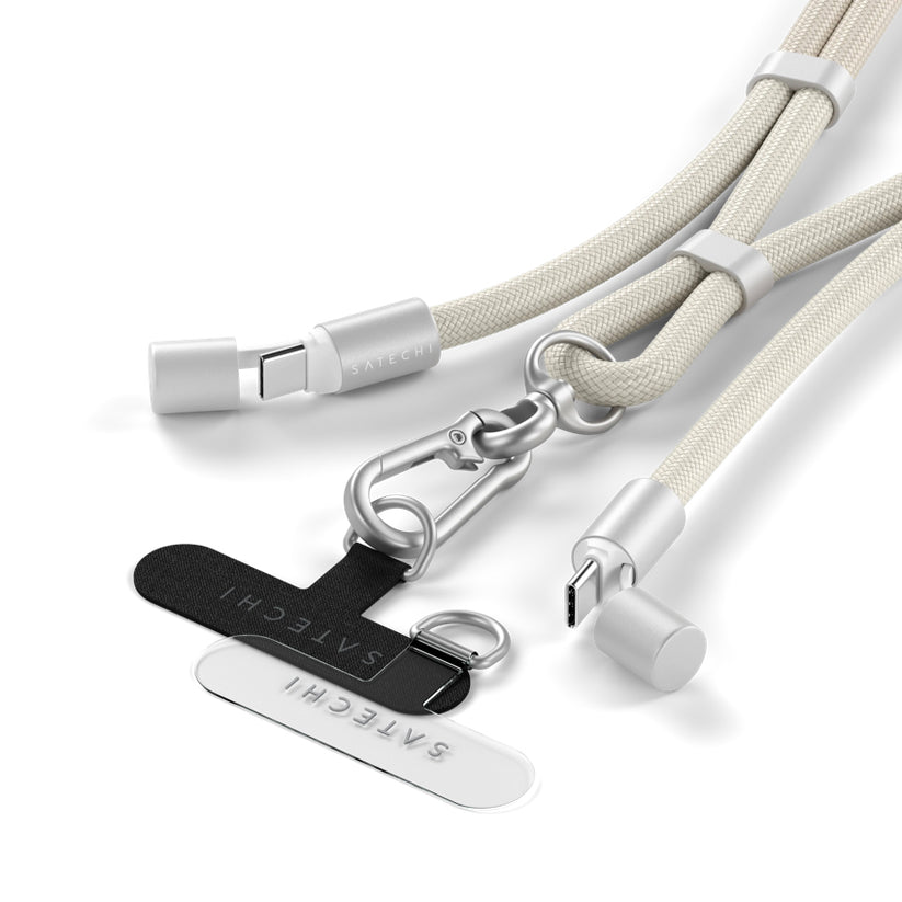 สายคล้องโทรศัพท์มือถือ OntheGo และ สาย USB-C สี Sand ติดตั้งง่าย แบรนด์ SATECHI