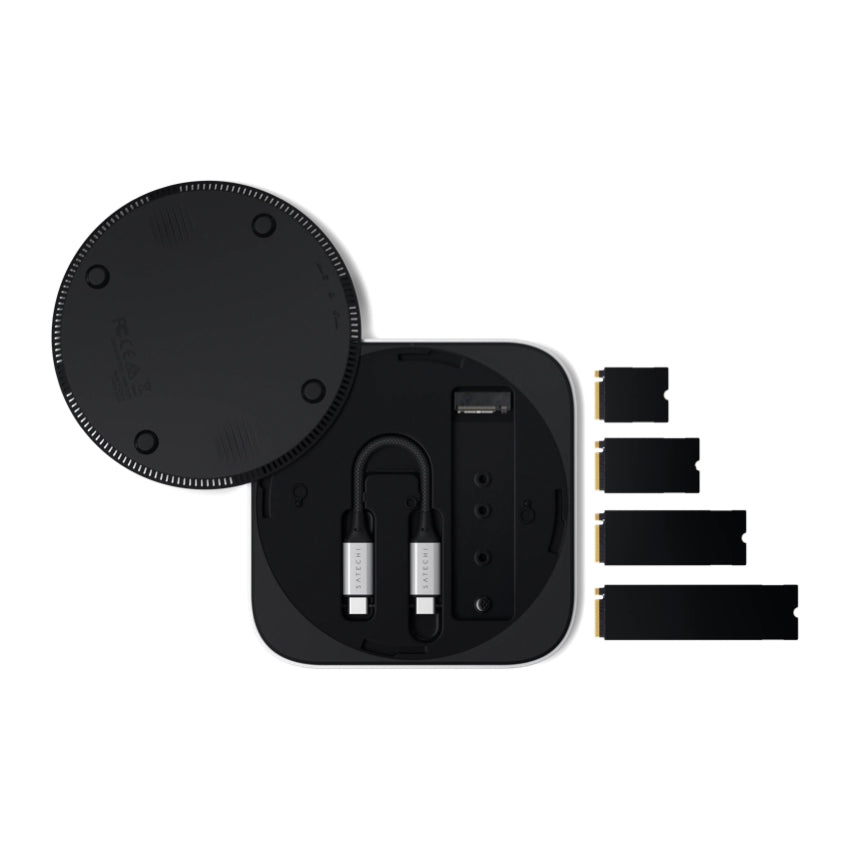 SATECHI USB4 Slim NVMe SSD Enclosure พื้นที่จัดเก็บข้อมูล มีที่เก็บสาย และ ความจุ