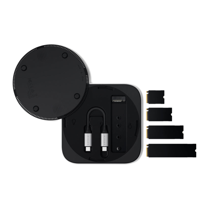 SATECHI USB4 Slim NVMe SSD Enclosure พื้นที่จัดเก็บข้อมูล มีที่เก็บสาย และ ความจุ