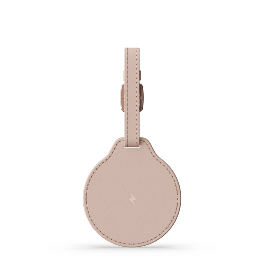 แท็กติดกระเป๋าเดินทาง Vegan-Leather FindAll Luggage Tag - Desert Rose ชาร์จไร้สายได้ แบรนด์ SATECHI