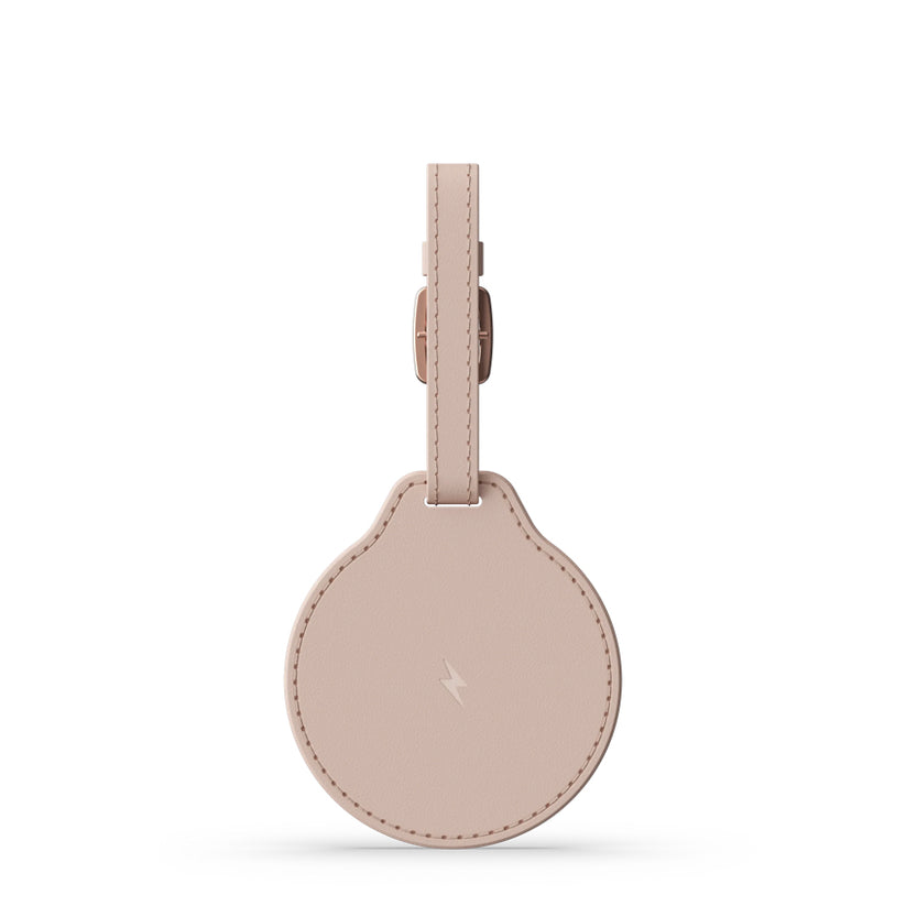 แท็กติดกระเป๋าเดินทาง Vegan-Leather FindAll Luggage Tag - Desert Rose ชาร์จไร้สายได้ แบรนด์ SATECHI