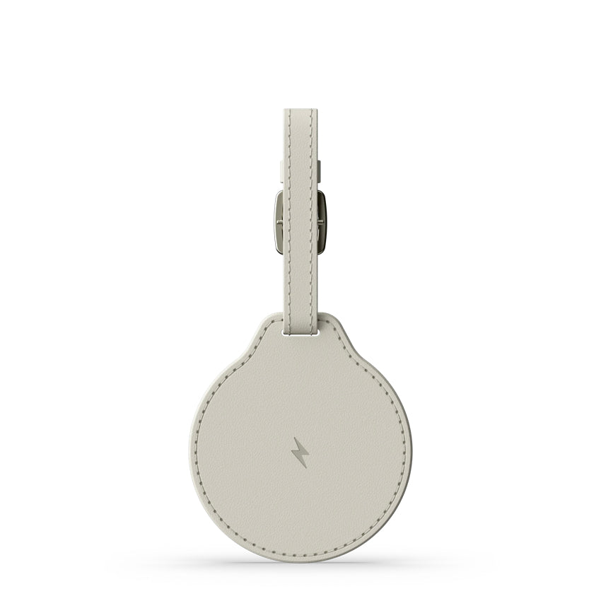 แท็กติดกระเป๋าเดินทาง Vegan-Leather FindAll Luggage Tag - Sand ชาร์จไร้สายได้ แบรนด์ SATECHI