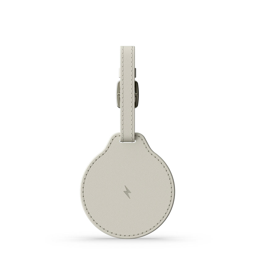 แท็กติดกระเป๋าเดินทาง Vegan-Leather FindAll Luggage Tag - Sand ชาร์จไร้สายได้ แบรนด์ SATECHI
