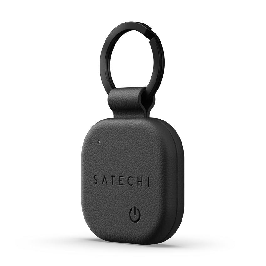 อุปกรณ์ติดตามสิ่งของ Vegan-Leather Findall Keychain สี Black ดีไซน์สวยงาม แบรนด์ SATECHI