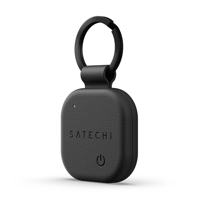 อุปกรณ์ติดตามสิ่งของ Vegan-Leather Findall Keychain สี Black ดีไซน์สวยงาม แบรนด์ SATECHI