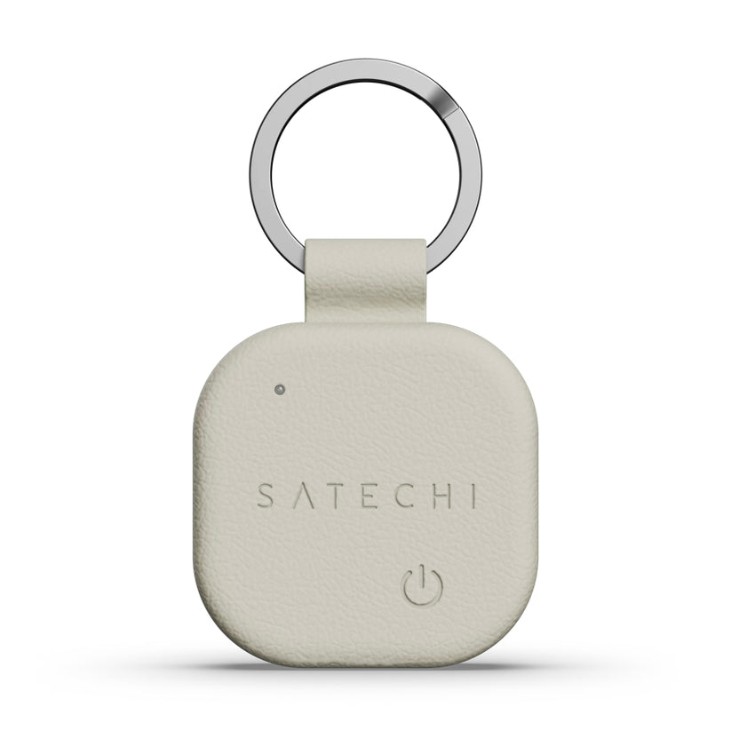 อุปกรณ์ติดตามสิ่งของ Vegan-Leather Findall Keychain สี Sand แบรนด์ SATECHI
