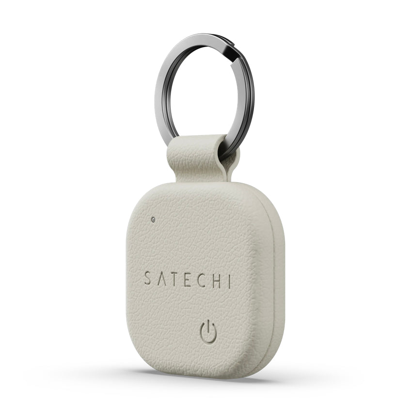 อุปกรณ์ติดตามสิ่งของ Vegan-Leather Findall Keychain สี Sand ดีไซน์สวยงาม แบรนด์ SATECHI