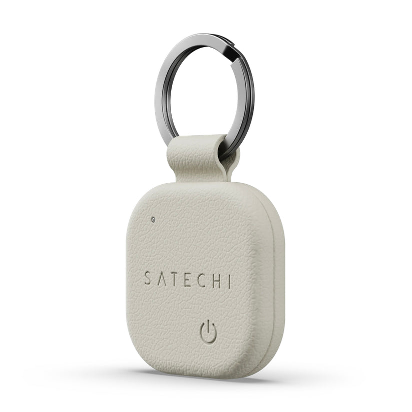 อุปกรณ์ติดตามสิ่งของ Vegan-Leather Findall Keychain สี Sand ดีไซน์สวยงาม แบรนด์ SATECHI