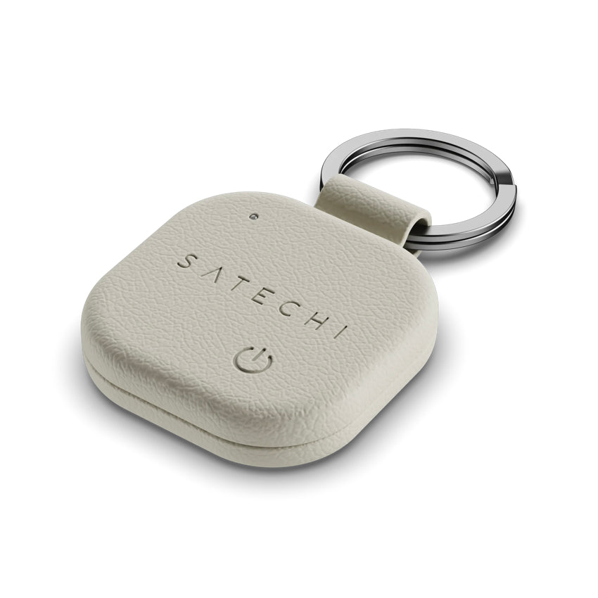 อุปกรณ์ติดตามสิ่งของ Vegan-Leather Findall Keychain สี Sand นํ้าหนักเบา แบรนด์ SATECHI