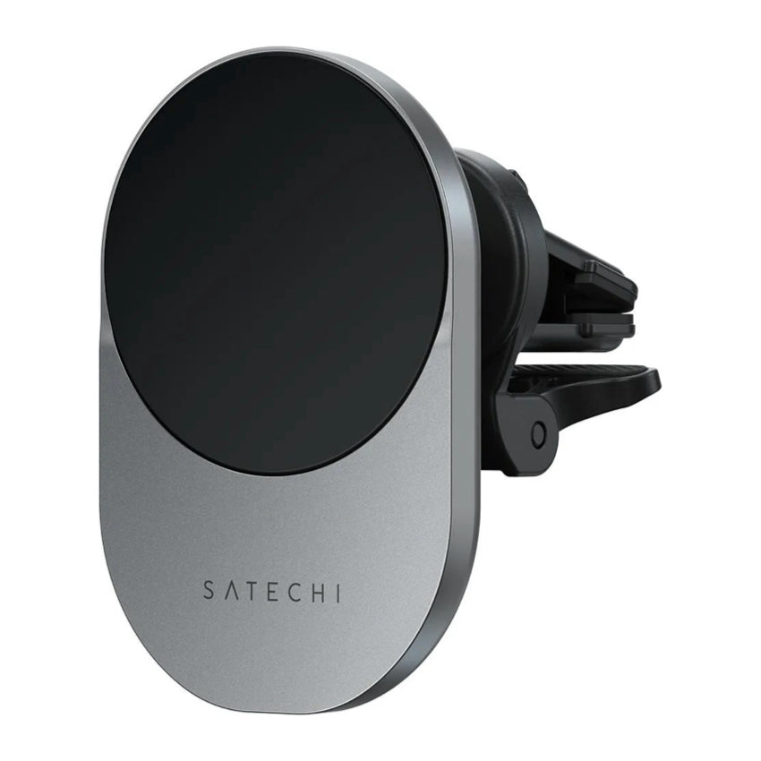 แท่นชาร์จไร้สายหนีบช่องแอร์ในรถยนต์ Satechi Wireless Car Charger Qi2 สี Space Gray จากแบรนด์ SATECHI