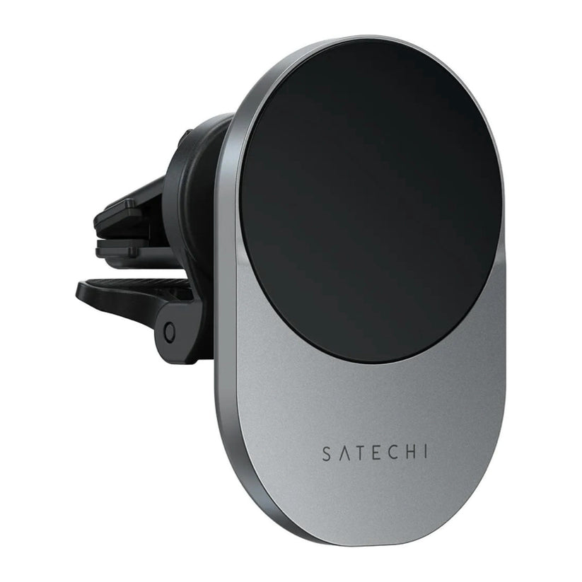 แท่นชาร์จไร้สายหนีบช่องแอร์ในรถยนต์ Satechi Wireless Car Charger Qi2 สี Space Gray จากแบรนด์ SATECHI