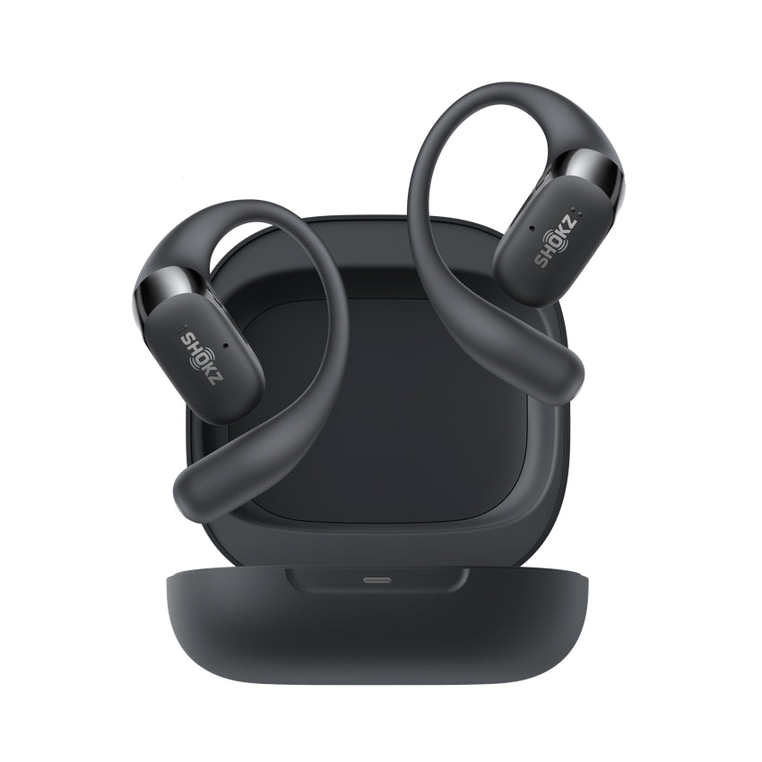 หูฟังไร้สาย OpenFit 2+ สี Black สัมผัสเสียงเบสที่หนักแน่น เสียงกลาง และ เสียงแหลมที่คมชัด จากแบรนด์ SHOKZ