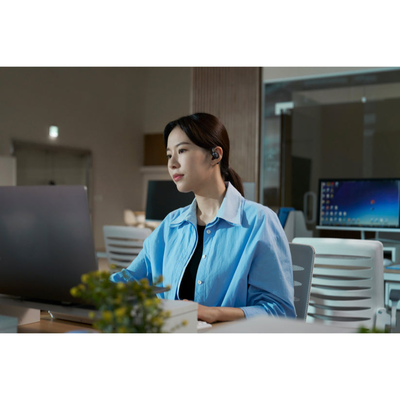 หูฟังไร้สาย OpenFit 2+ สี Black รองรับการเชื่อมต่อ Bluetooth 5.4 ใหม่ จากแบรนด์ SHOKZ