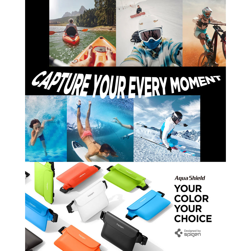 กระเป๋าแบบคาดเอว SPIGEN Aqua Shield (A620) กันน้ำได้ สีดำ