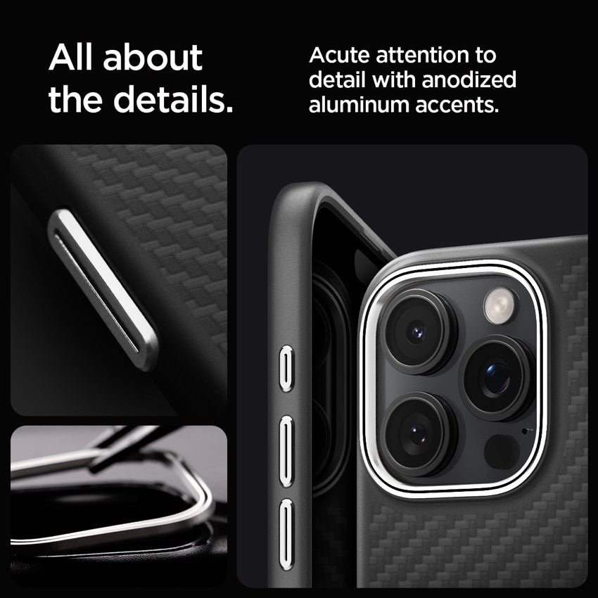 SPIGEN Enzo Aramid for iPhone 16 Pro Max - Black Natural