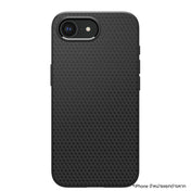 เคสไอโฟน Liquid Air สำหรับ iPhone 16e สี Matte Black ดีไซน์ลวดลายเรขาคณิต แบรนด์ SPIGEN
