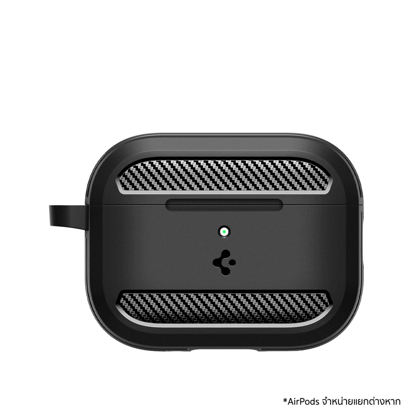 เคส Rugged Armor สำหรับ AirPods Pro 3 - Matte Black ลํ้าสมัย เรียบง่าย แบรนด์ SPIGEN