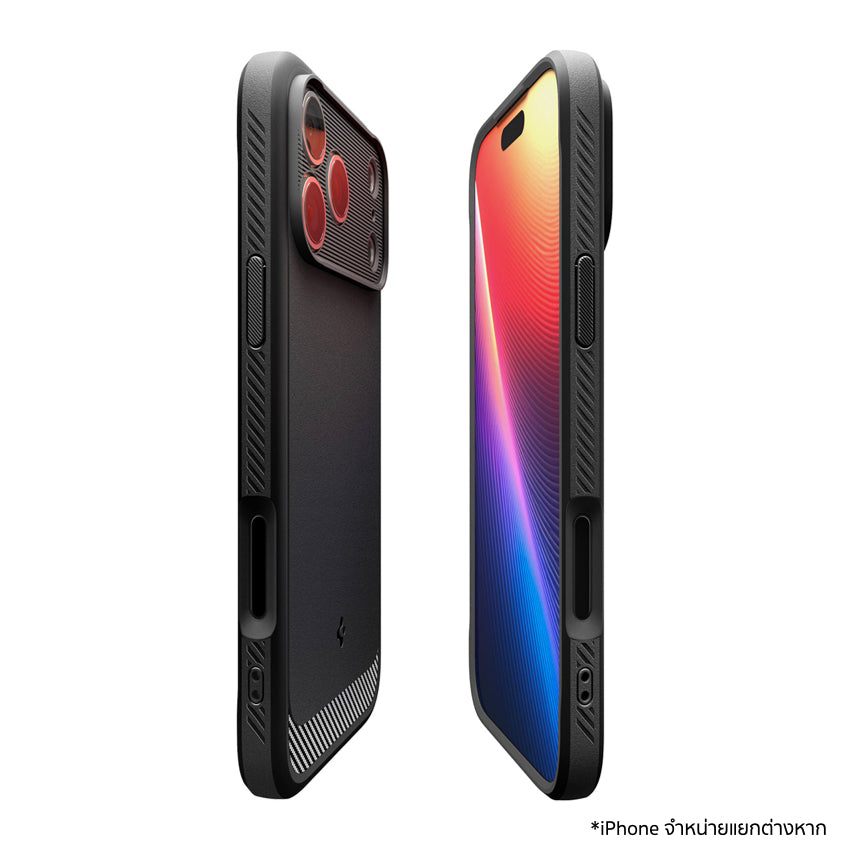 เคส Spigen MagFit สีดำ รุ่น Rugged Armor สำหรับ iPhone 17 Pro