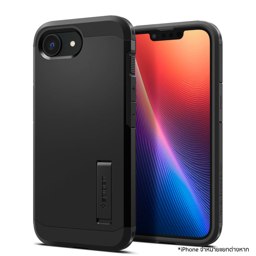 เคสไอโฟน Tough Armor MagFit สำหรับ iPhone 16e สี Black กันกระแทก แบรนด์ SPIGEN