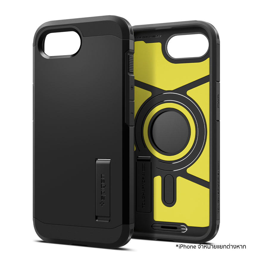 เคสไอโฟน Tough Armor MagFit สำหรับ iPhone 16e สี Black กันรอยขีดข่วน แบรนด์ SPIGEN