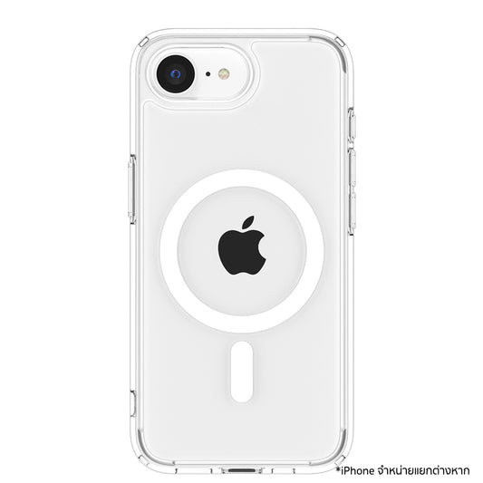 เคสไอโฟน Ultra Hybrid Crystal MagFit สำหรับ iPhone 16e สี Clear White จากแบรนด์ SPIGEN