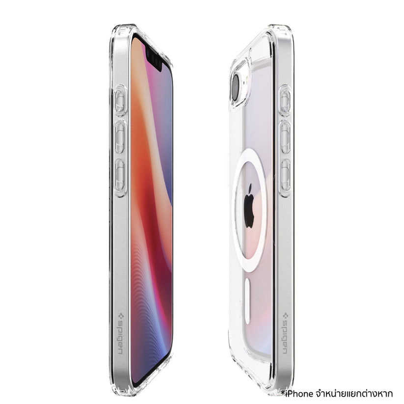 เคสไอโฟน Ultra Hybrid Crystal MagFit สำหรับ iPhone 16e สี Clear White วัสดุ PC และ TPU ทนทาน จากแบรนด์ SPIGEN