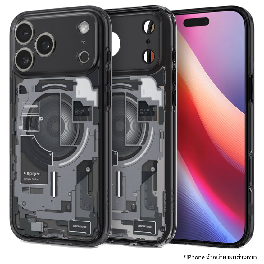 เคสใสบางเฉียบ Spigen Zero One Black สำหรับ iPhone 17 Pro Max