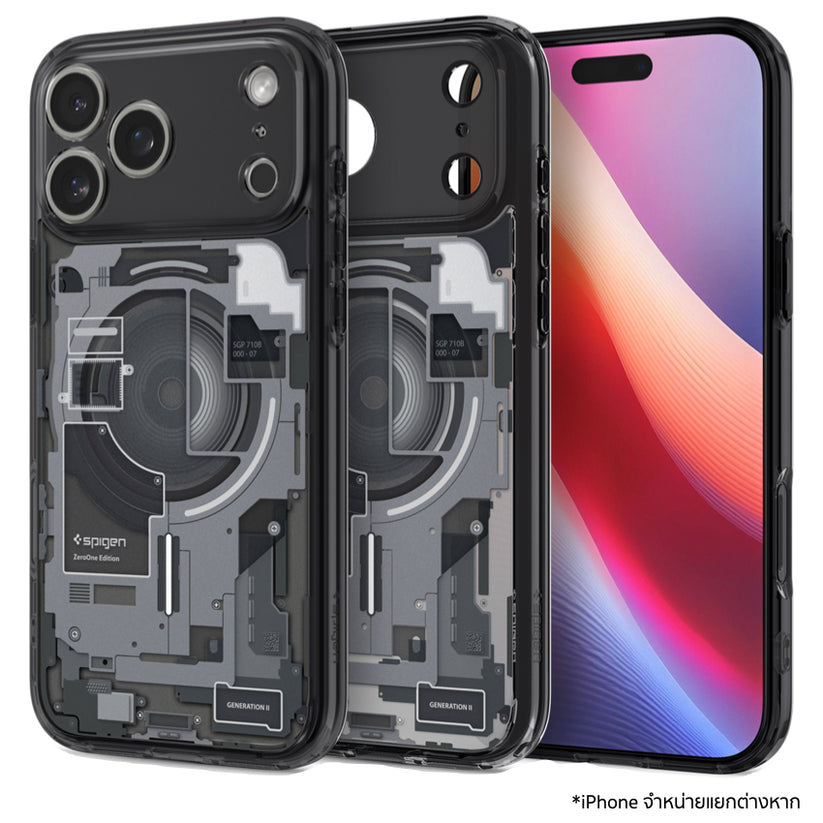 เคสใสบางเฉียบ Spigen Zero One Black สำหรับ iPhone 17 Pro Max