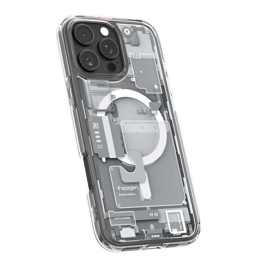 เคสกันกระแทก iPhone 16 Pro Spigen Ultra Hybrid Magfit สี Zero One White