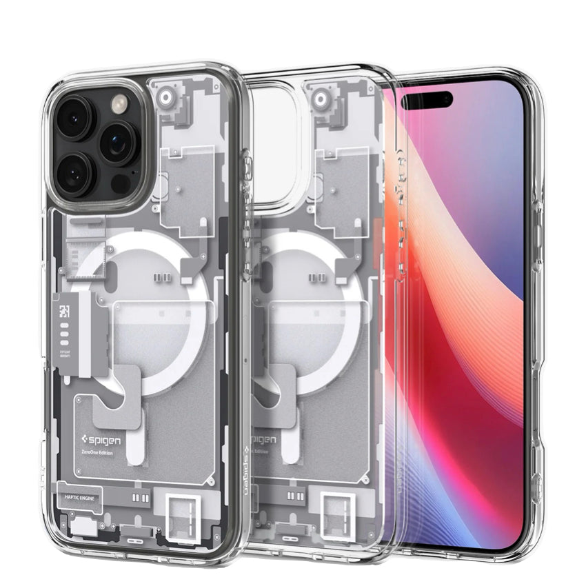 เคสกันกระแทก iPhone 16 Pro Spigen Ultra Hybrid Magfit สี Zero One White