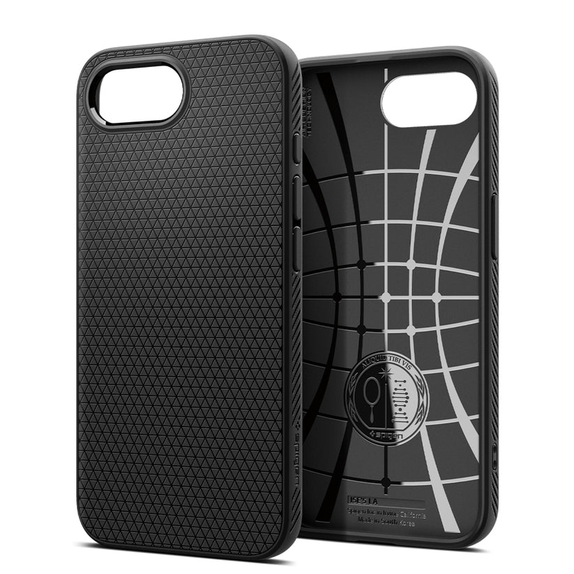 เคสไอโฟน Liquid Air สำหรับ iPhone 16e สี Matte Black ป้องกันกระแทก แบรนด์ SPIGEN