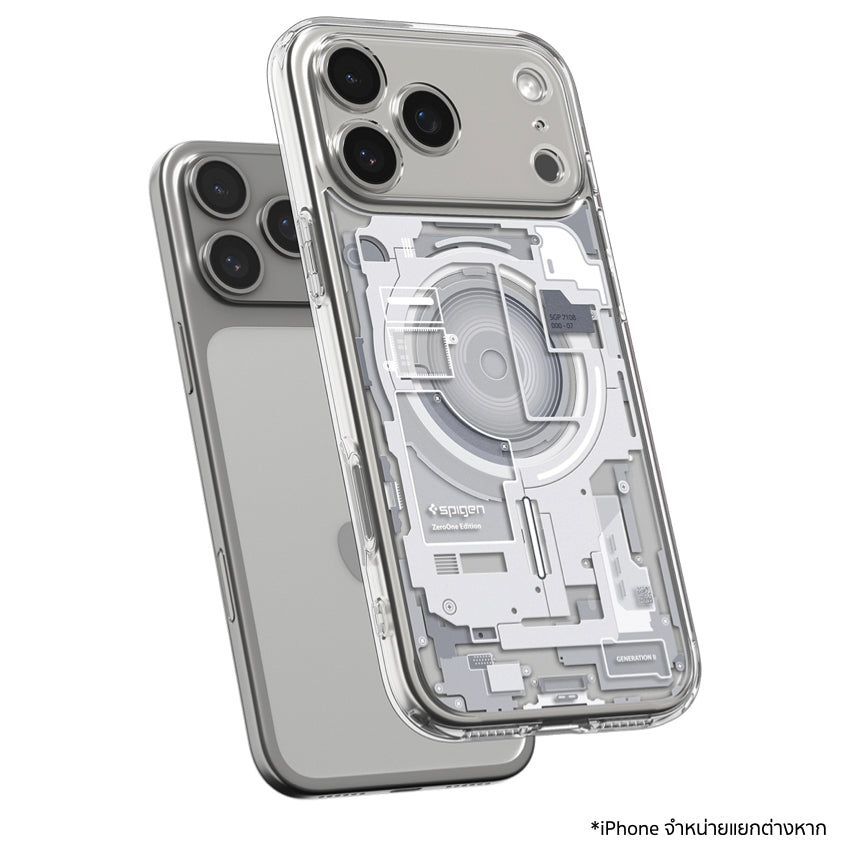 เคสสไปเจน iPhone 17 Pro Max ลายเทคโนโลยีสีขาว