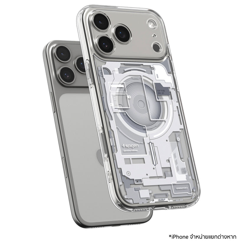 เคสสไปเจน iPhone 17 Pro Max ลายเทคโนโลยีสีขาว