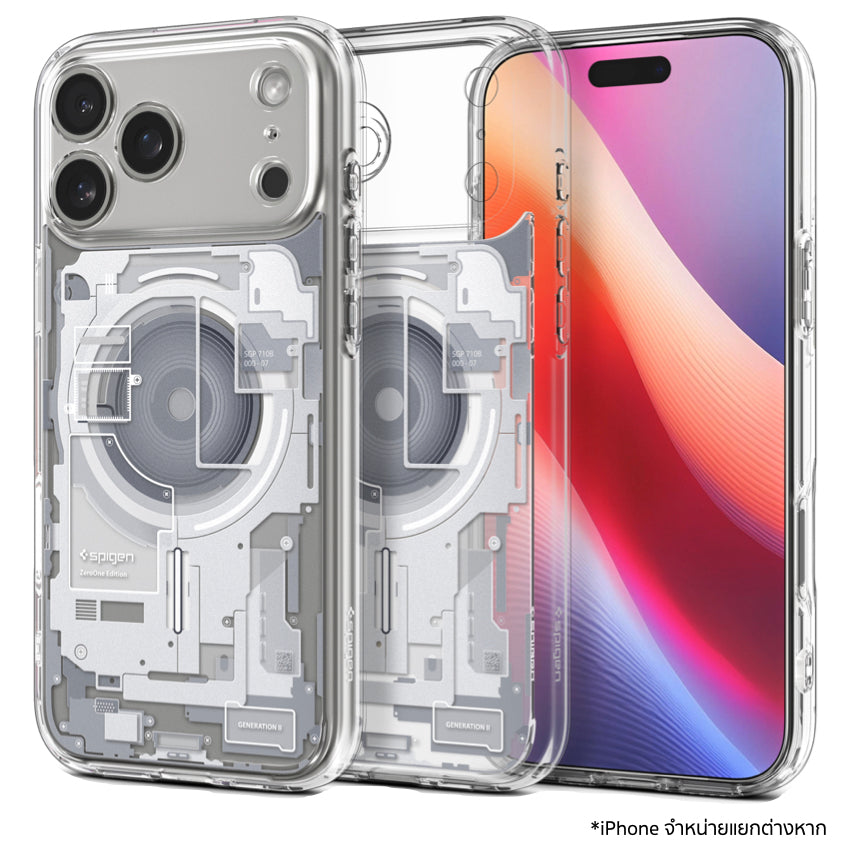 เคสใสบางเฉียบ Spigen Zero One White สำหรับ iPhone 17 Pro Max