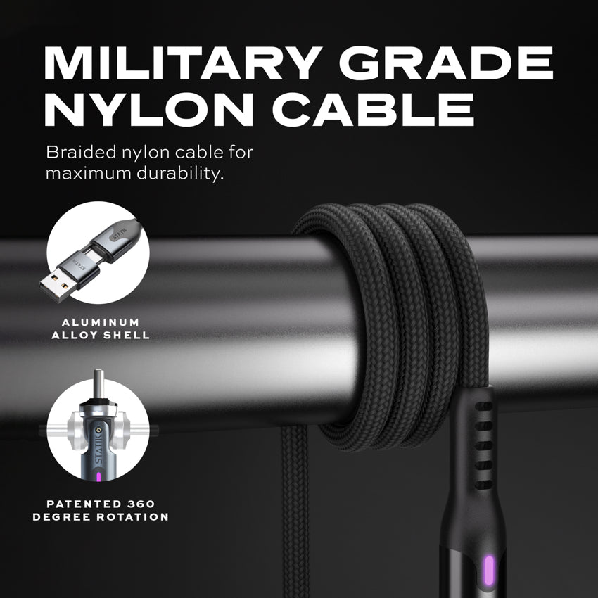 Statik PowerPivot Pro USB-C to USB-C (1m) - Black