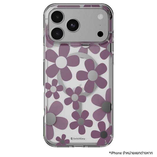 iPhone 18 Pro Max / 17 Pro Max Case Switcheasy Fleur M 3D Pattern - Purple