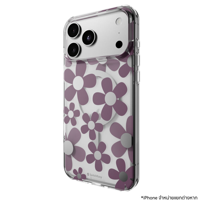 iPhone 18 Pro Max / 17 Pro Max Case Switcheasy Fleur M 3D Pattern - Purple
